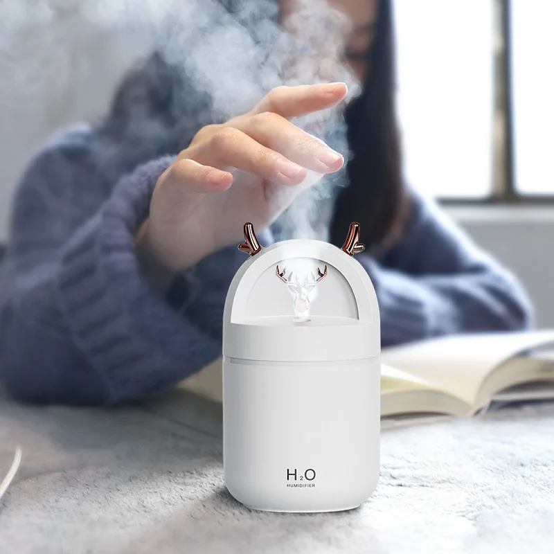

280ml USB Air Humidifier Ultrasonic Essential Oil Diffuser Home Sprayer Office Mist Maker Car Humidificador with LED Night Light