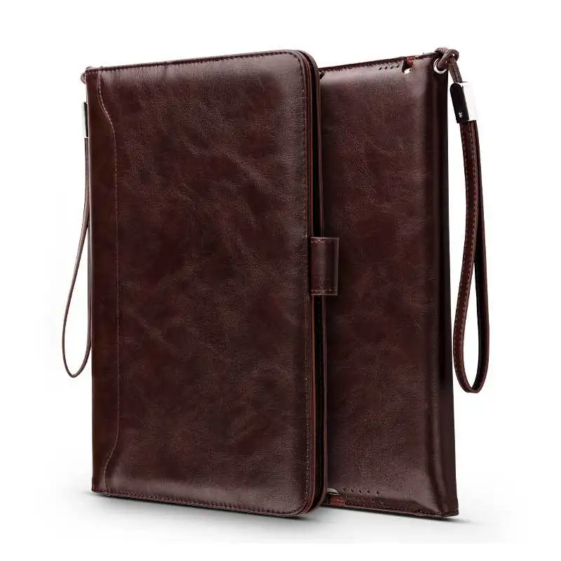 

Flip Tablet Case For iPad Pro 12.9 11 10.5 10.2 9.7 Air3 Mini 5 Lanyard Handheld Bracket Leather Protective Cover ipad case