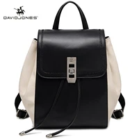 david jones casual leather womens backpack vintage schoolbag female bag designers ladies anti theft daily backpack 2022 trend