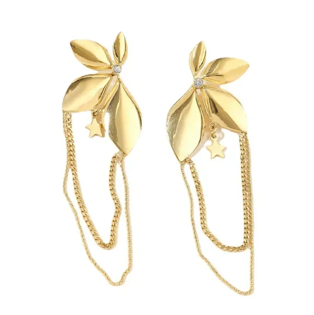 Модные украшения новые большие серьги с кисточками в форме листа темпераментные