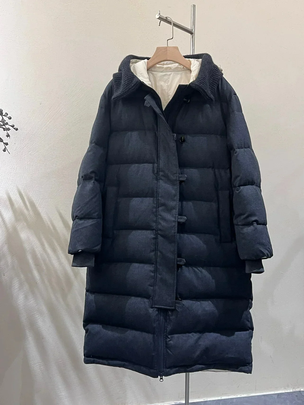 Зимняя длинная куртка 2024 гусиный пух для женщин высококачественные роскошные