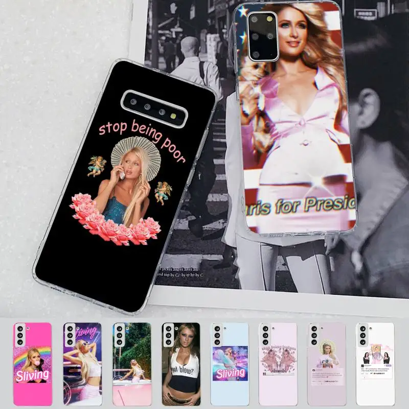 

FHNBLJ Paris Hilton Stop Being Poor Phone Case for Samsung S21 A10 for Redmi Note 7 9 for Huawei P30Pro Honor 8X 10i cover