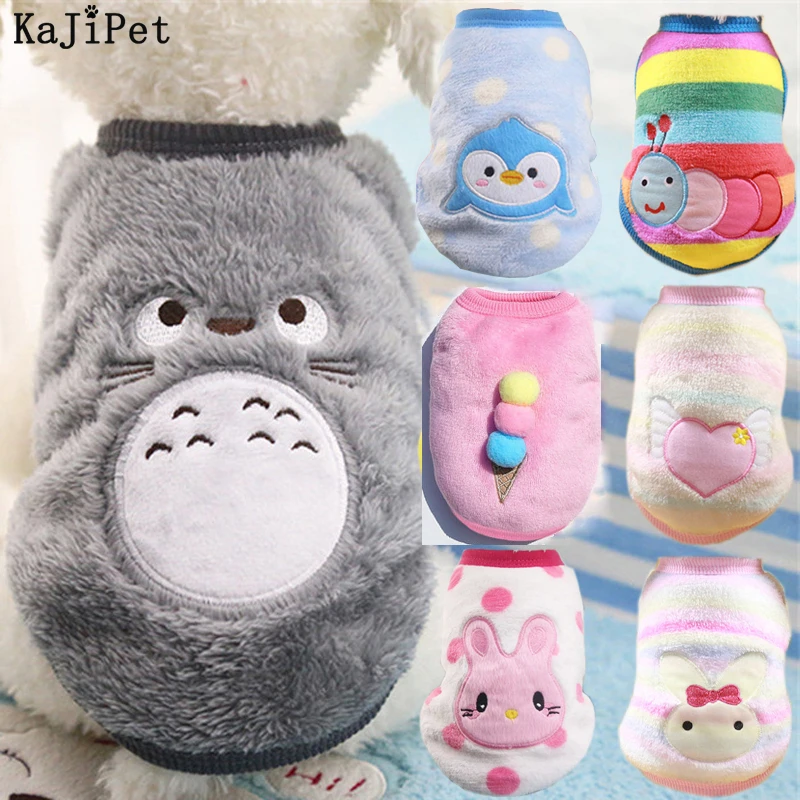 

Cartoon Pets Dog Sweaters For Small Dogs Cats Winter Soft Fleece Warm Cute Dog Clothes For Small Dogs Chihuahua Dog Jumper Coats