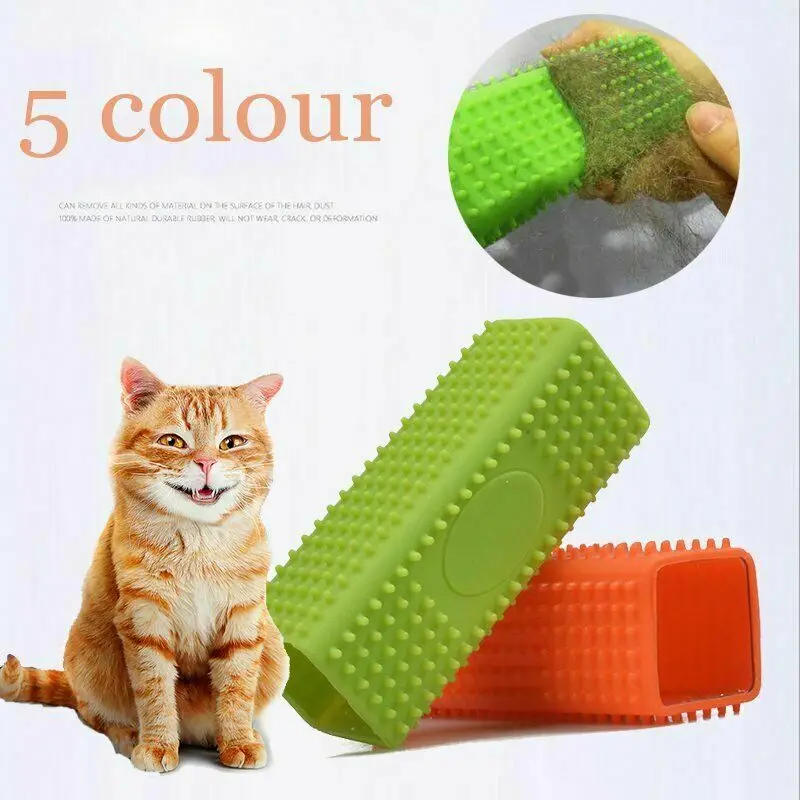 

Portable Pet Hair Remover Silicone Fur Grooming Tear Stains Cleaner Brush Dogs Cats Grooming Accessories Household Pet Supplies
