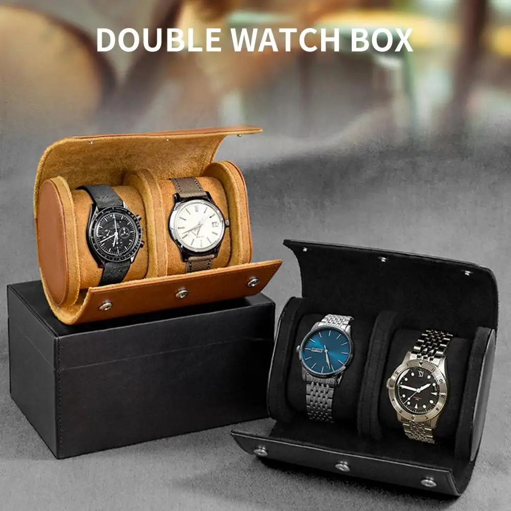 

Watch Case Useful Vintage Faux Leather Dustproof Watch Roll Case Holder for Travel