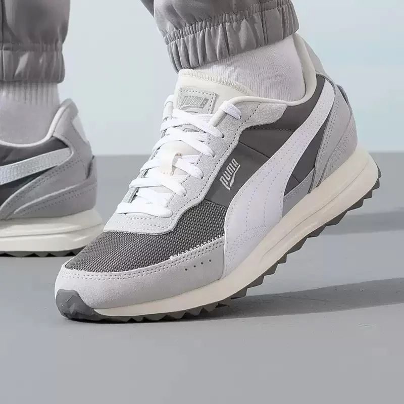 Фото Кроссовки PUMA Retro - кожаные, с тиснением, сетчатые, дышащие, с толстой подошвой, противоскользящие, модные спортивные кроссовки - 397377-08 №1