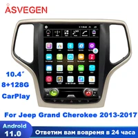 10 4 android 11 car raio player for jeep grand cherokee 2013 2017 with 128g gps navi multimedia video navigation audio stereo