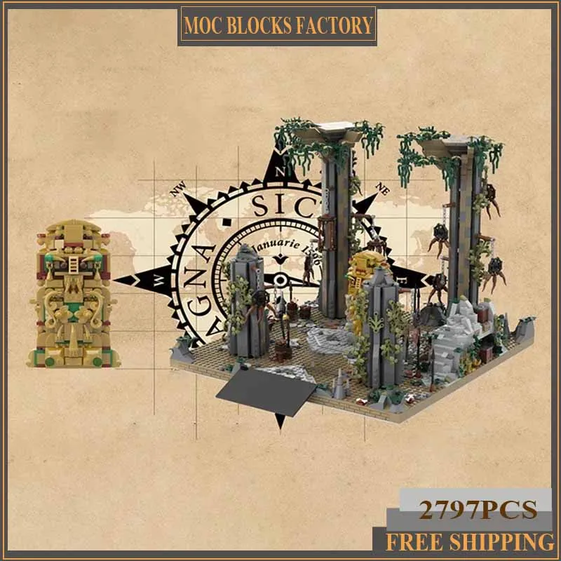 Популярная модель фильма Moc строительные блоки скворание загадочного моря
