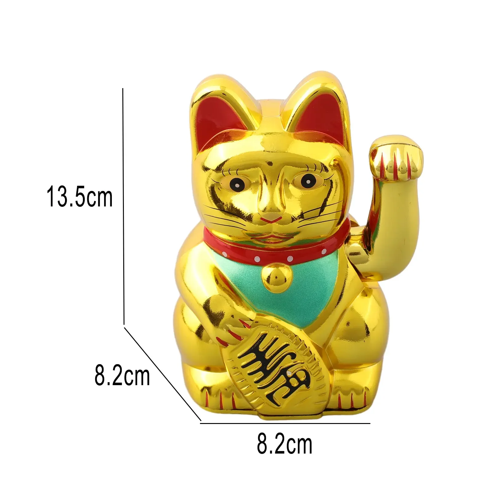 Статуэтка Lucky Cat Wealth Wave Hand Gold Maneki Neko Cute Electric