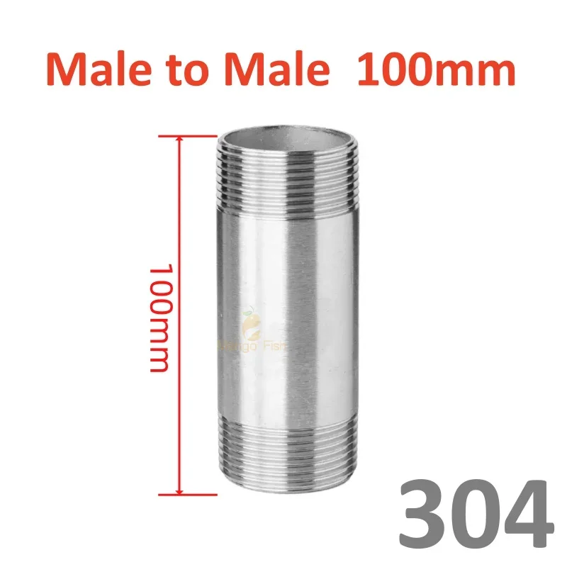 

Длина 50/100/150/200/250/300 мм 1/4 дюйма 3/8 дюйма 1/2 дюйма 3/4 дюйма -2 дюйма наружная резьба BSP длинный ниппель соединитель для фитинга из нержавеющей стали 304
