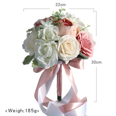 Свадебный букет роз для невесты, подружки невесты, букет, лента, розы