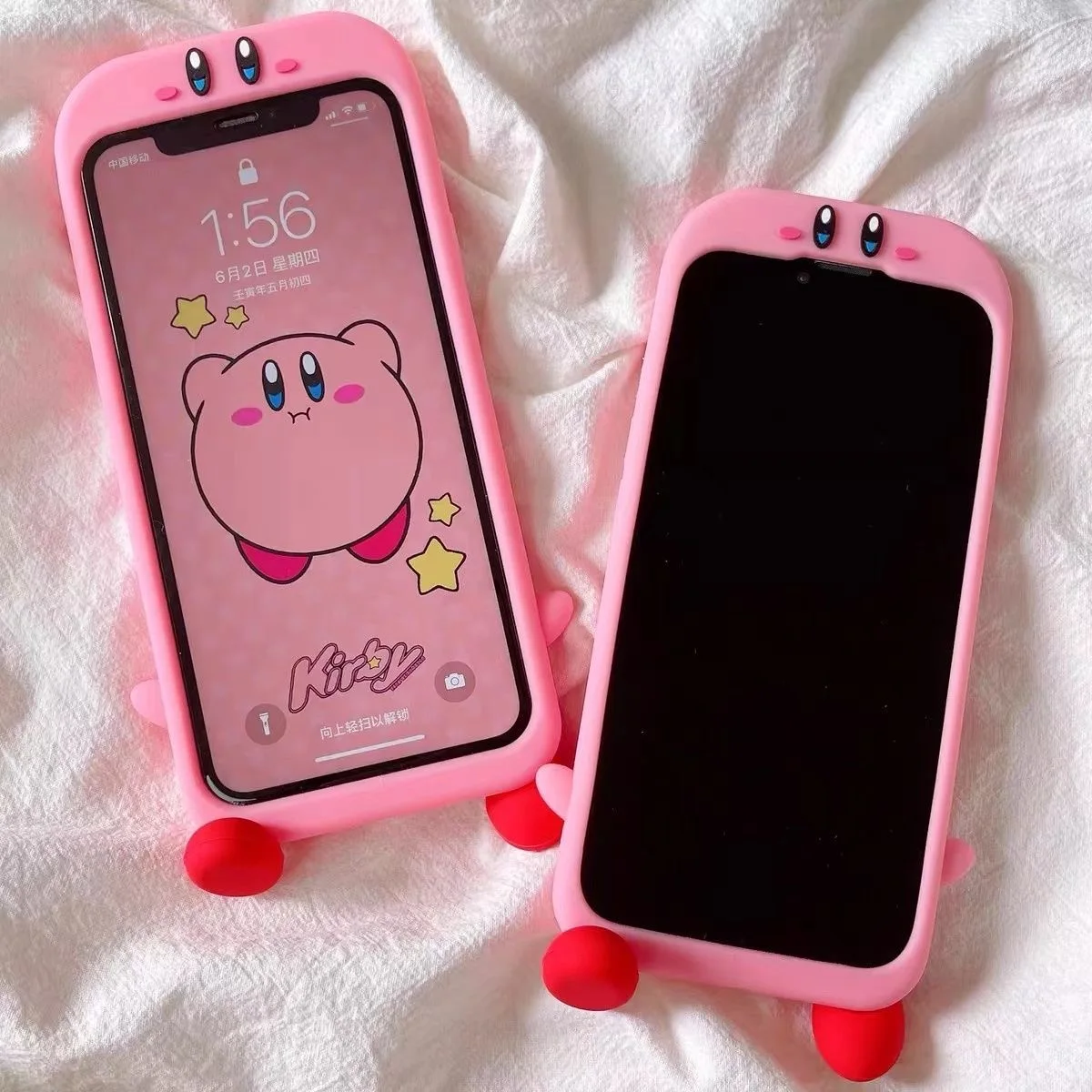 

3D Kirbys three-dimensional silicone non-slip Phone Cases For iPhone 14 13 12 11 Pro Max Mini MAX Soft silicone drop-proof Cover