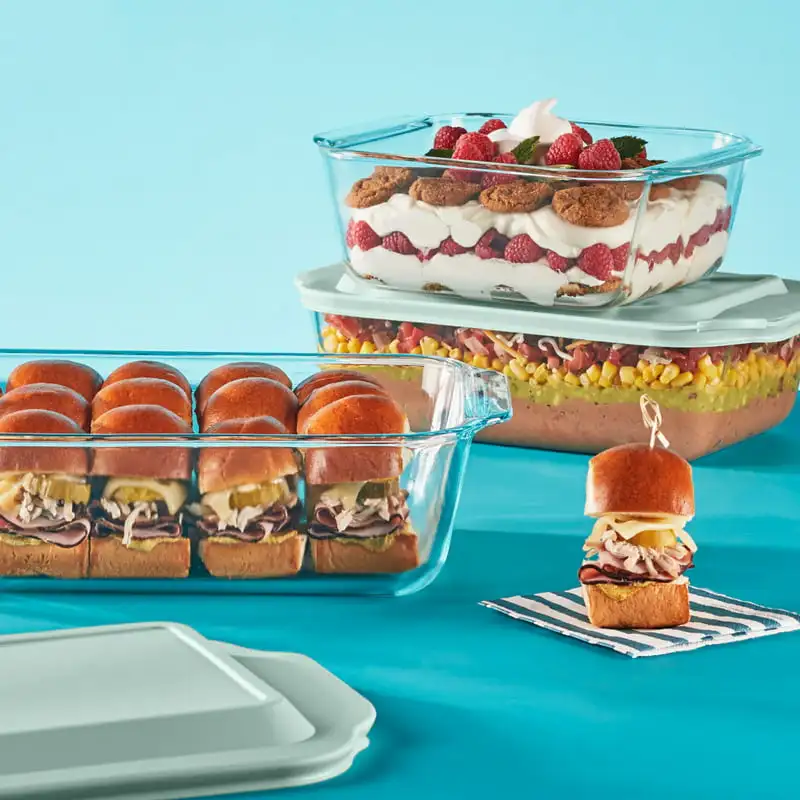 

Глубокая стеклянная посуда для выпечки с крышкой, 7x11 дюймов