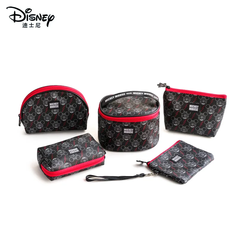 Genuine Disney Mickey Mouse Mommy Bag Cosmetic Storage Baby Care Bag Women Cosmetic Bag Set Wallet Purse Girls Gift Coin Purse