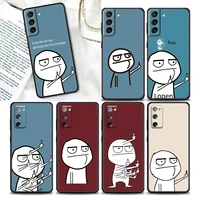 phone case for samsung galaxy s7 s8 s9 s10e s21 s20 fe plus ultra 5g soft silicone cover luxury funny man middle finger