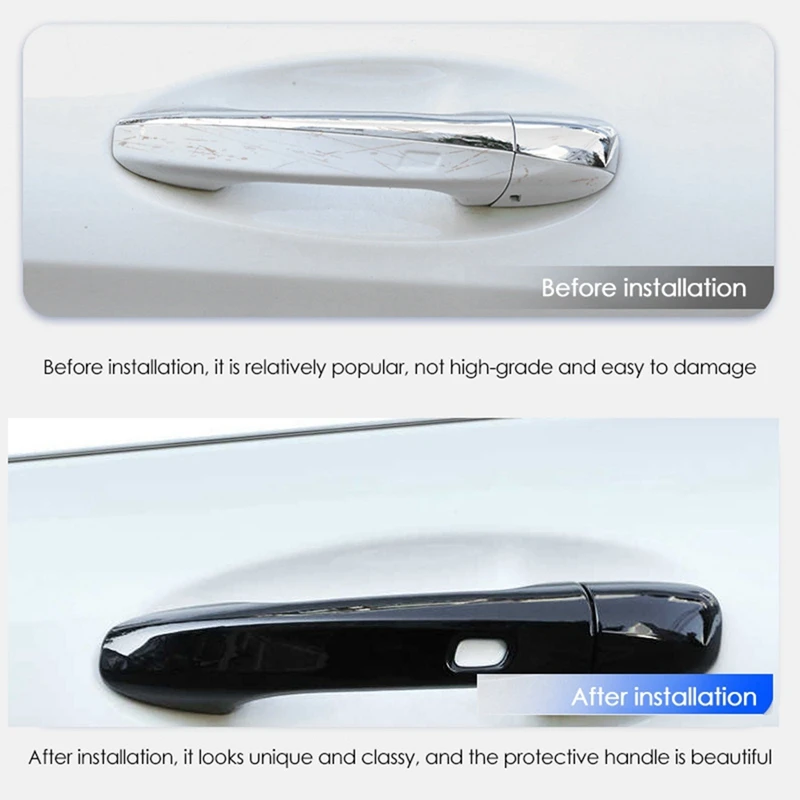 4 шт. наклейки на крышку наружной дверной ручки Mercedes Benz C E GLC GLB A B GLE GLS CLA GLA 15-24 двери