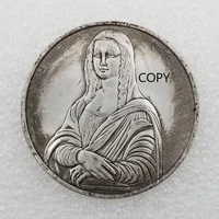 italy mona lisa silver plated commemorative collector coin gift lucky challenge copy coin
