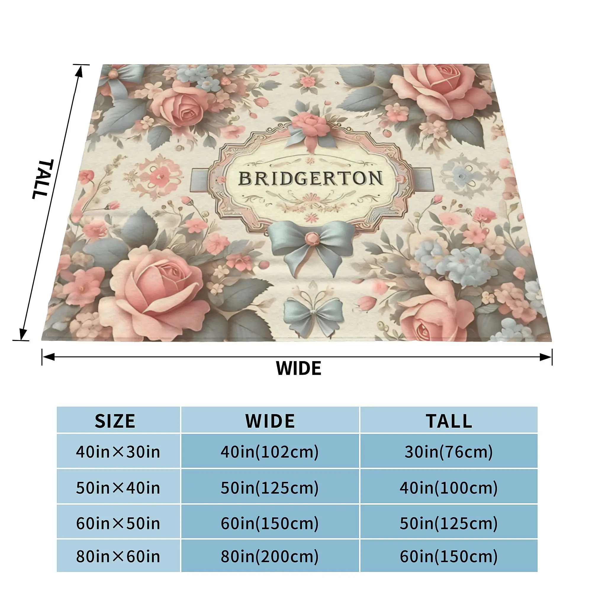 Одеяло Причудливый мир Бриджертона флисовое текстильное декоративное дышащее