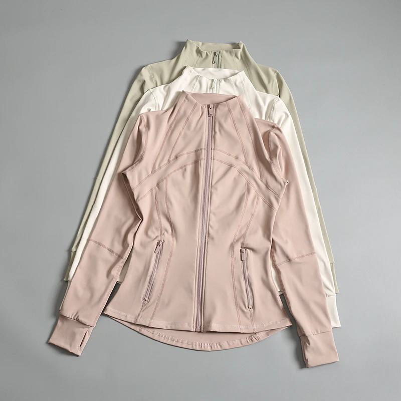 Женская тренировочная одежда с длинными рукавами спортивная верхняя со стоячим