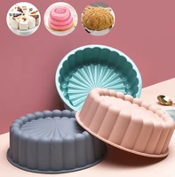 1pcs cake pan round silicone cakes pan sponge flan mold strawberry shortcake baking pan silicone molds