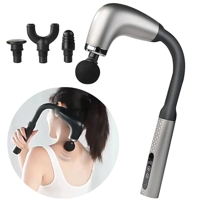 Пистолет для фасциального массажа с удлиненной ручкой высокочастотный