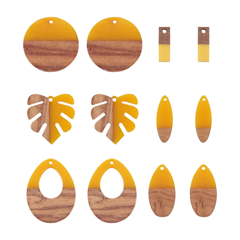 

Подвески из натуральной смолы для сережек и ожерелий, 1 комплект