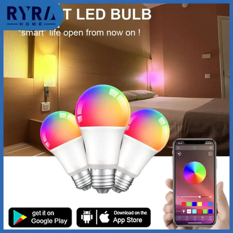 

Smart Home Rgb Led Light 12w 15w 18w Dimmable Color E27 Lamp Bulb Tuya Timer Support Alexa Google Home Smart Light Bulb Zigbee