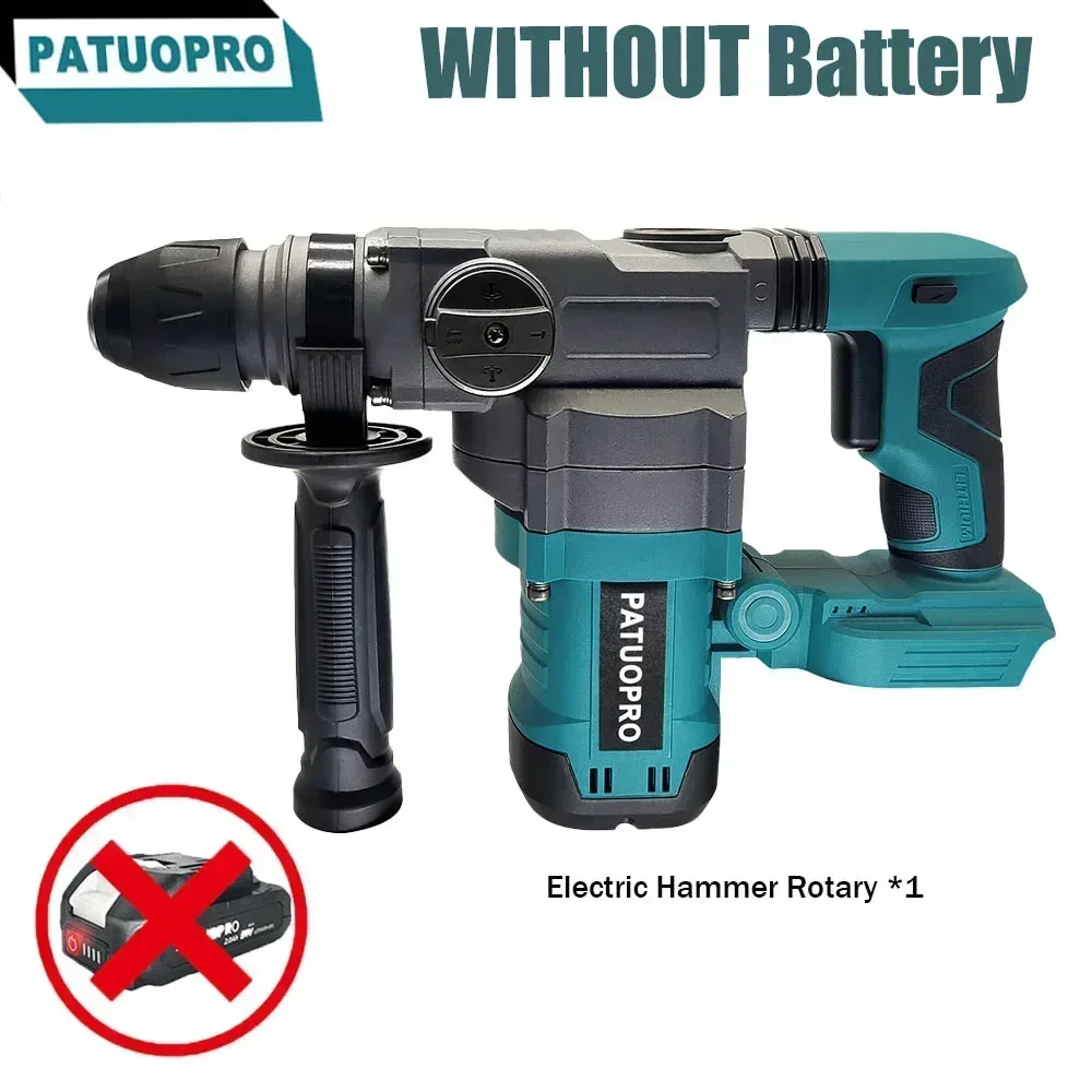 

Электрический перфоратор PATUOPRO 2280 Вт, аккумуляторный, для Makita 18 В