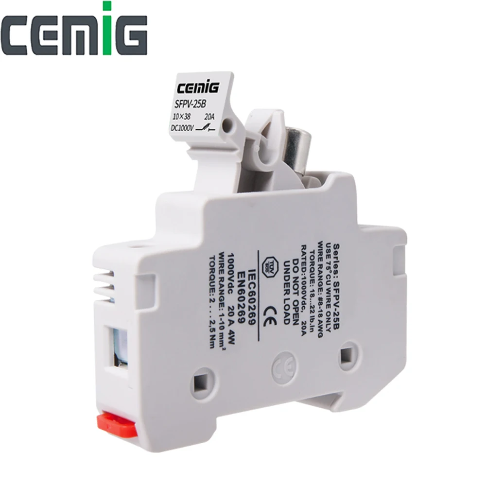 Держатель и предохранитель PV DC1000V 1-32A для фотоэлектрических ветровых систем