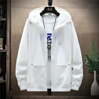 2022 sunscreen mens thin section breathable summer new skin clothing simple men sunscreen clothing coat hooded casual slim top