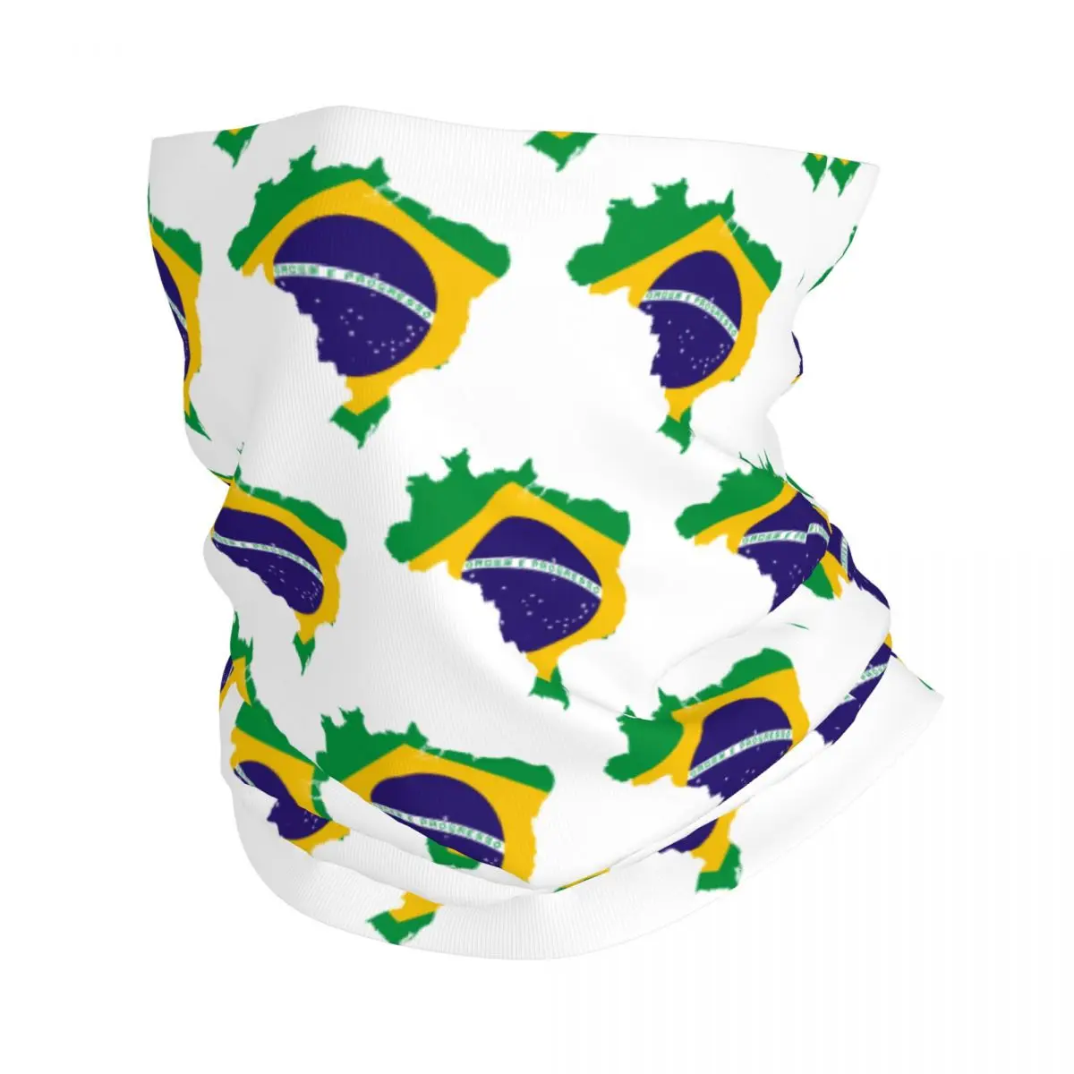 

Brazil Map Flag Bandana Neck Gaiter for Hiking Running Women Men Wrap Scarf Brazilian Patriotic Headband Warmer
