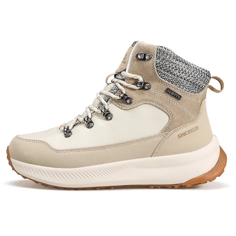 HUMTTO Winter Boots for Women Leather Hiking Shoes Waterproof Snow Boots Womens Sports Luxury Designer Outdoor Trekking Sneakers