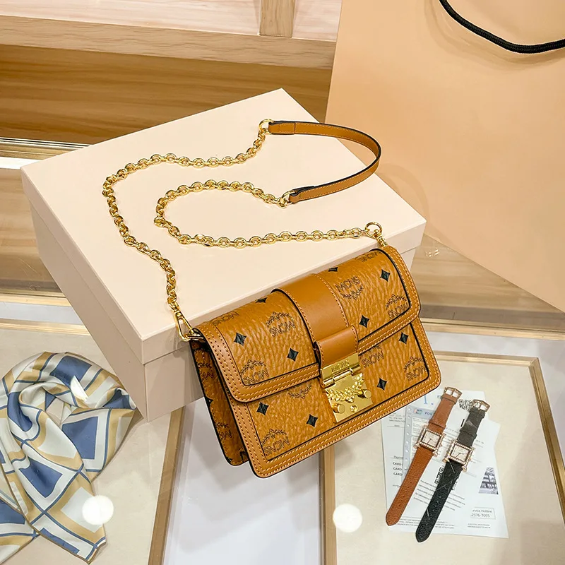 

Luxury Brand Fashionable M Family Chain New Printed Montaigne Bag High-end Casual One Shoulder Crossbody Small Square Bag