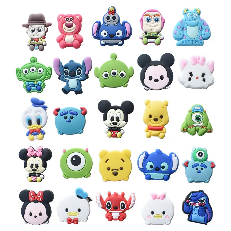 

Disney Cartoon Characters Monster Mickey Donald Duck PVC Shoe Buckle Croc Charms Decorations Wholesale Kids Party X-mas Gifts