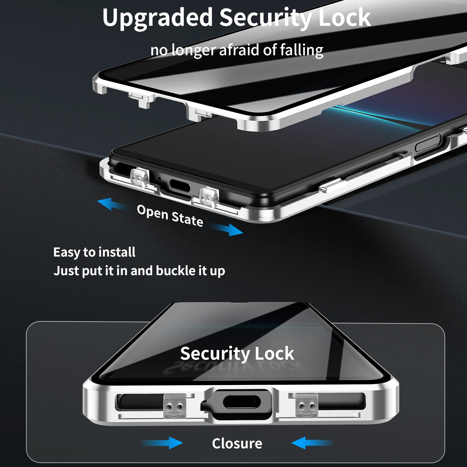 Металлический магнитный чехол 360 для Sony Xperia 10 1 5 V IV III HD рамка из закаленного