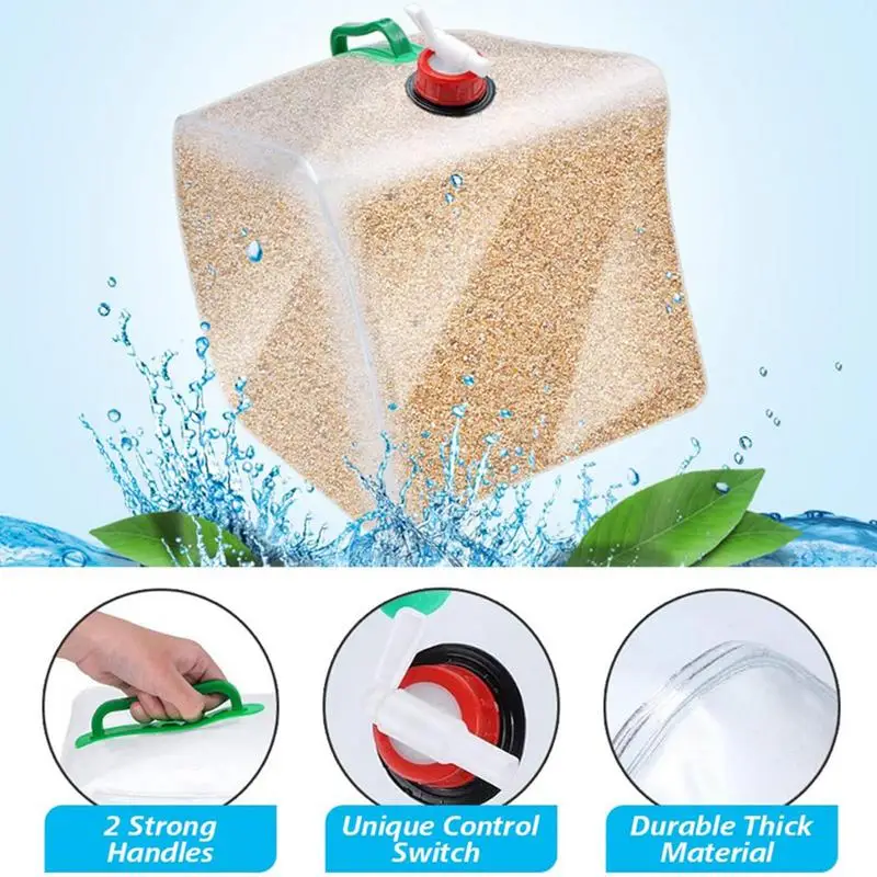 

1pcs Outdoor 20L Folding Water Bag Large Capacity Portable Water Container Kettle Plastic Bucket Camping Equipment Supplies
