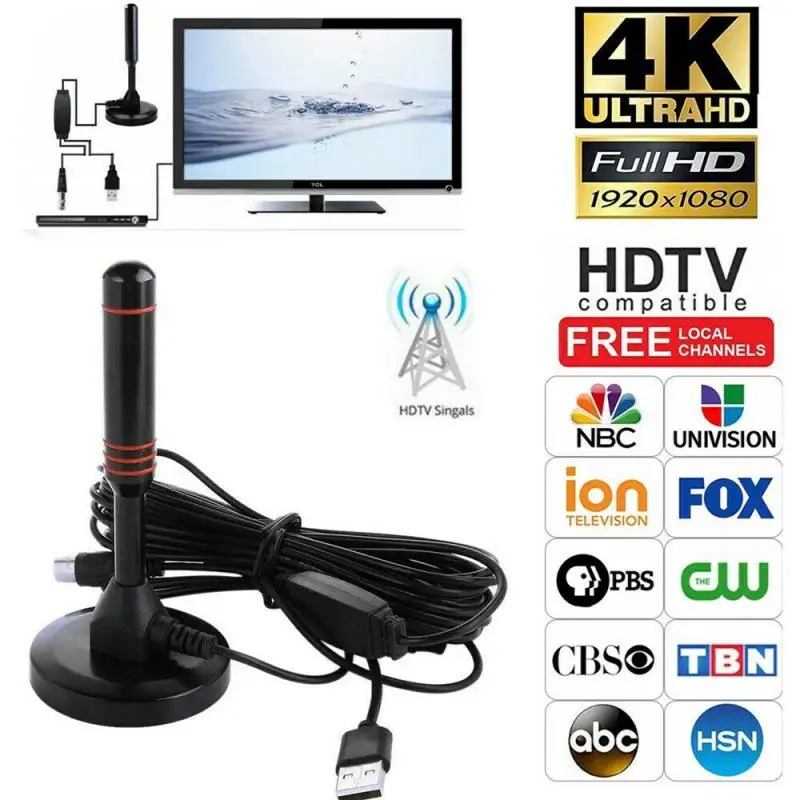 

Black Ultra Hdtv Outdoor Aerial Set Asy To Install Antenna Mini Indoor Amplified For Dvb-t Tv Hdtv 200 Miles Hd Digital 50w