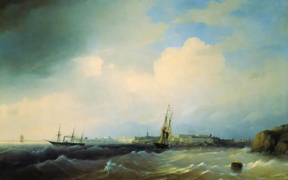 

Russia Ivan Aivazovsky Sea seascape oil painting Sveaborg, 1844 GOOD PRINT Reproductions ART painting