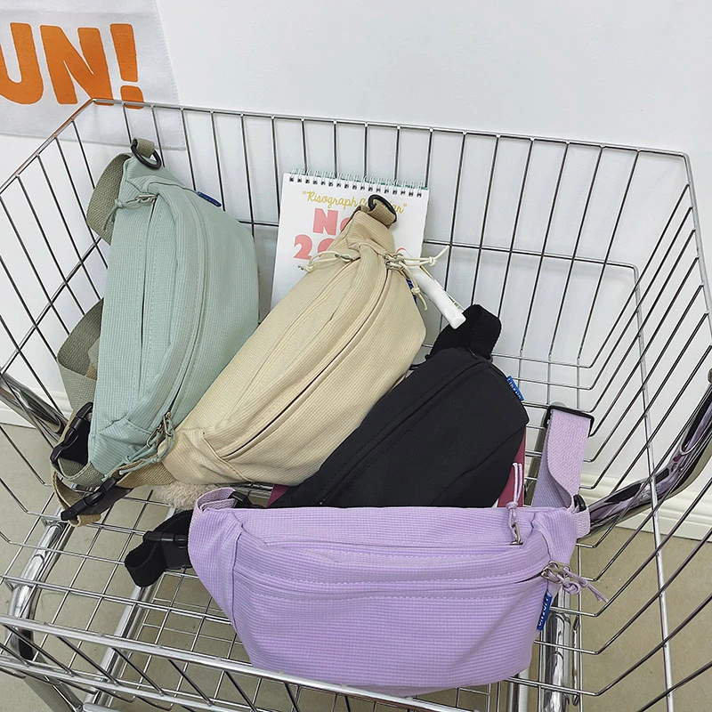 Поясная Сумка в уличном стиле нейлоновая Женская модная ранняя сумочка на ремне