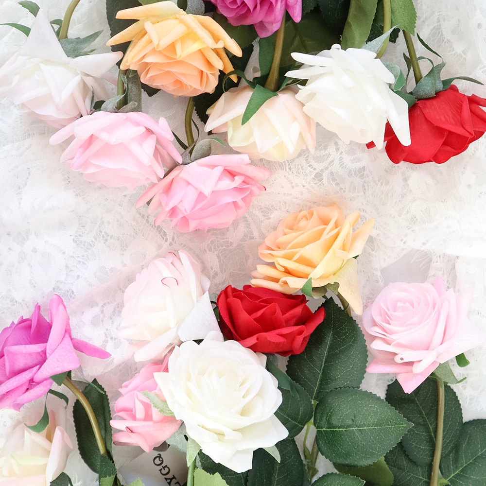 

Artificial Flower 10Pcs Latex Moisturing Rose Branch Simulation Peony Wreath Bouquet Home Wedding Party Real Touch Home Supply