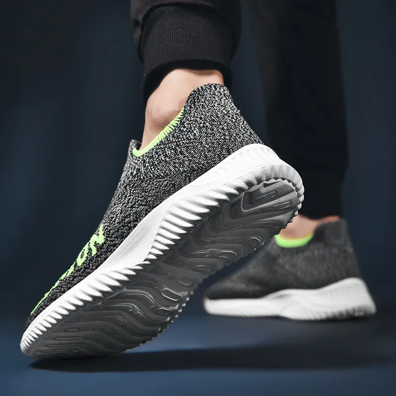 Spring Cheap Hot Sale Green Men's Sock Sneakers Mesh Chunky Running Shoes Men Comfortable Non-slip Sport Shoes Women Size 35-45