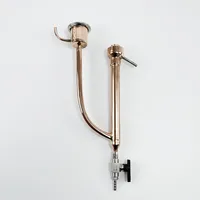 Integral Tri-clamp Copper Parrot Body,Top 3"(76mm)OD91mm Tri-clamp Adapter With 1/4" Male Thread For Distillation