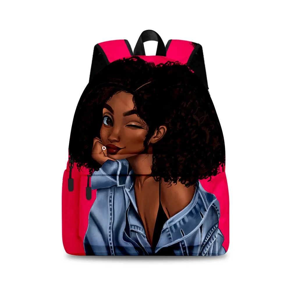 

Новинка, школьный ранец для девочек средней школы в африканском стиле с 3D принтом, водонепроницаемая Повседневная милая сумка Оксфорд для д...