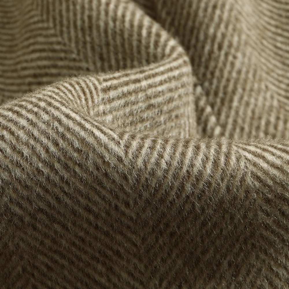 Новинка Зима 100% шерстяное винтажное двухстороннее пальто средней длины