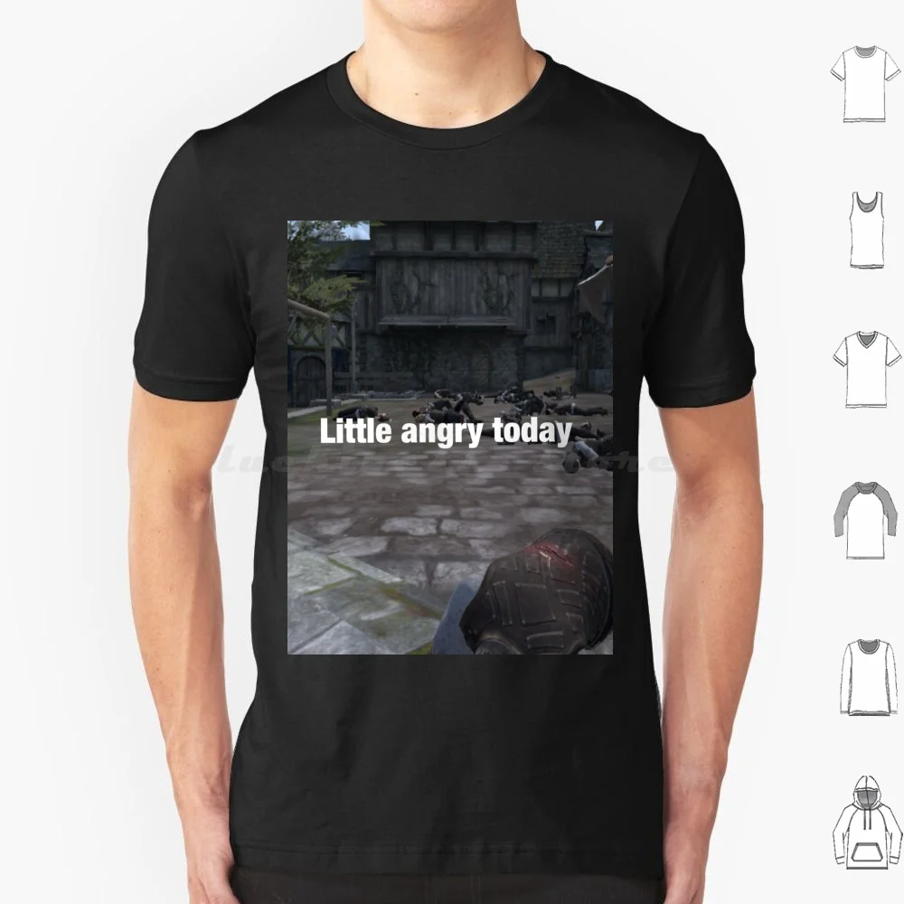 Фото Футболка Little Angry, хлопковая футболка для мужчин и женщин, сделай сам, принт, обезьяна, меч, деревня на YouTube №1