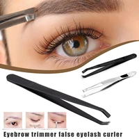 1pc eyebrow tweezer steel slant tip eyes tweezer clip for face hair removal make up tools pince a epiler