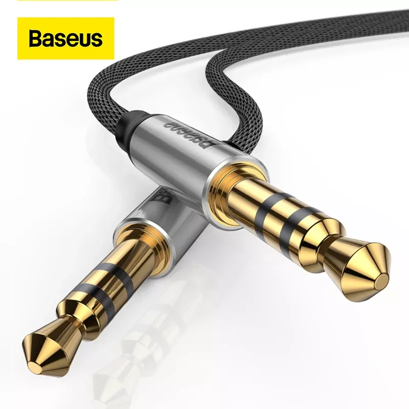 

NEW2023 Baseus Aux Cable for Earphone Headphone Car Aux 3.5mm jack Audio Cable for iPhone 6 Xiaomi redmi 5 4x Oneplus 5t MP3 Pla