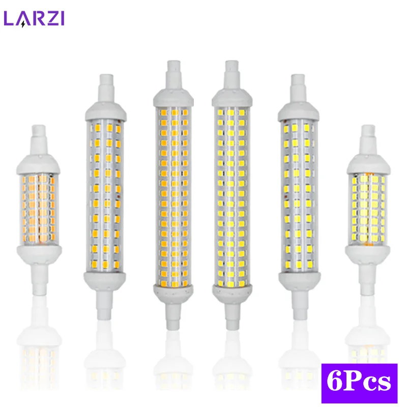 6pcs/lot LED lamp R7S 6W 9W 12W 78mm 118mm 135mm SMD 2835 Lampada LED Bulb 220V Corn light Energy Saving Replace Halogen Light