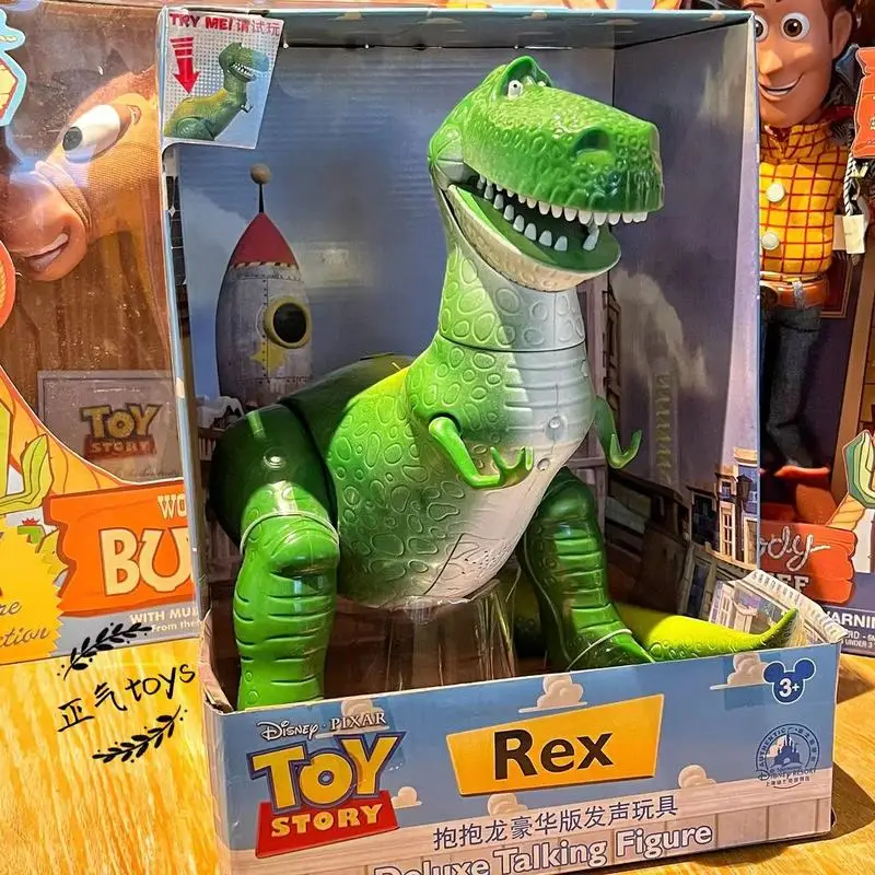

Новая история игрушек Disney 4 зеленый динозавр Рекс из ПВХ экшн-элементы могут двигаться игрушки коллекция детских подарков игрушки