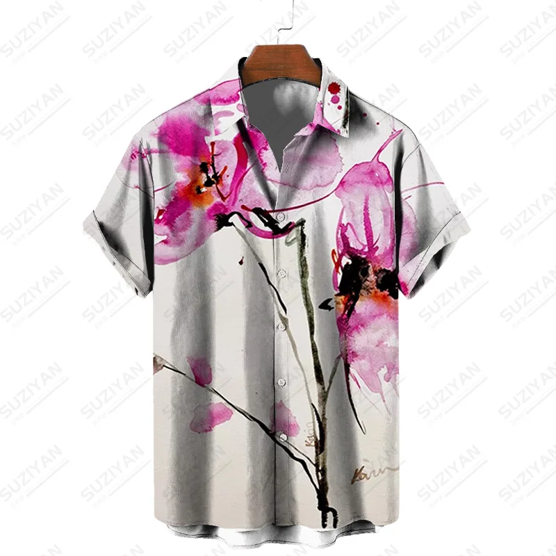 

Shipping Japanese Summer Fashionable Business Hawaiian Floral Beach Cheap Stripped Oversize Urban Style Plaid Clothing